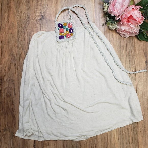 T-Bags Tie Neck Jeweled Knit Dress Size 8 - Picture 2 of 6